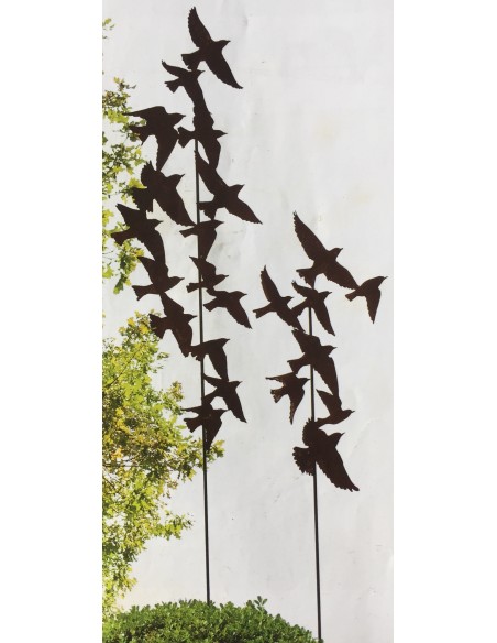 Gartenstecker Vogelschwarm