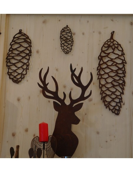 Weihnachtsdeko mit Rostpatina Tannenzapfen zum Hängen Weihnachtsdeko mit Rostpatina Tannenzapfen zum Hängen