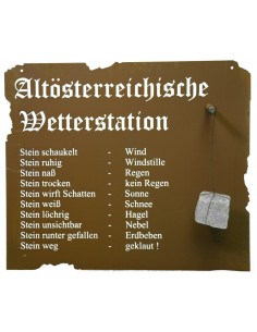 Altösterreichische Wetterstation aus Edelrost lustige Gartendeko