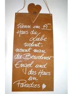 Rostschilder sind Blechschilder für den Garten mit Sprüchen