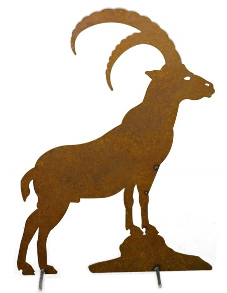 Gartenfigur Steinbock - Höhe 90 cm -Alpendeko