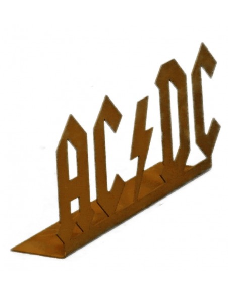 "ACDC" Schriftzug, Aufsteller aus rostigem Metall 27cm breit  "ACDC" Schriftzug, Aufsteller aus rostigem Metall 27cm breit