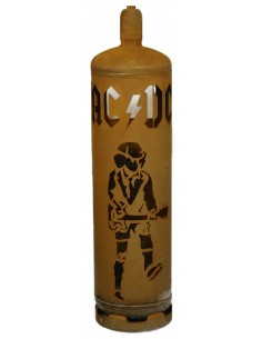 Feuertonne FEUERKORB GASFLASCHE „ACDC“ 128 cm hoch Ø 30 cm Garten Feuersäule 2