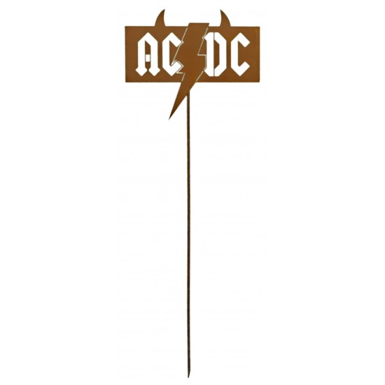 Fanlogo "ACDC" als Gartenstecker für Metallfans