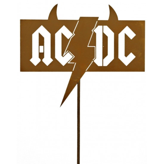 Gartenstecker "ACDC"  Fanartikel Gesamthöhe 107 cm
