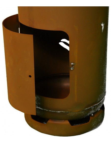 Feuertonne "ACDC" Gasflasche, leicht zu reinigen, Rost Deko