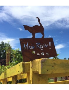 Katzenschild - Mein Revier - eckig, zum Hängen, Höhe 42 cm  2