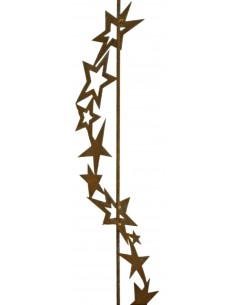 Gartenstecker Sternenband mit Kugel -  Gartendeko aus Edelrost 2