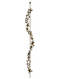 Gartenstecker Sternenband mit Kugel -  Gartendeko aus Edelrost