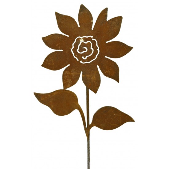 Deko Sonnenblume aus Edelrost - Gartenstecker Sonnenblumen 