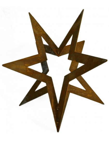 Deko Stern in 3D aus Edlrost für einzigartige Tischdeko