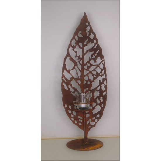 Windlichthalter Motiv Blatt Höhhe 55cm - Toller Schattenwerfer