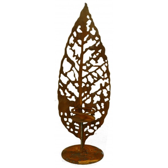 Windlichthalter Motiv Blatt Höhhe 55cm - Toller Schattenwerfer
