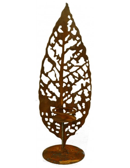Windlichthalter Motiv Blatt Höhhe 55cm - Toller Schattenwerfer