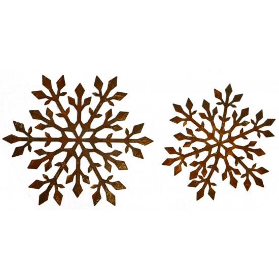 Deko Schneekristal aus Edelrostdeko für Fensterdeko