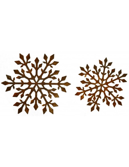 Deko Schneekristal aus Edelrostdeko für Fensterdeko