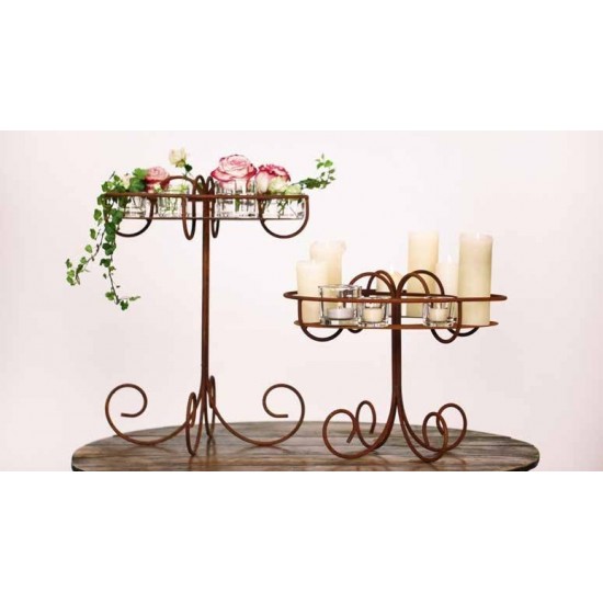 Edelrost Kerzenhalter als Innendekoration - unterschiedliche Größen