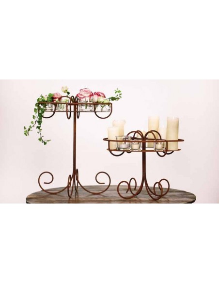 Edelrost Kerzenhalter als Innendekoration - unterschiedliche Größen Edelrost Kerzenhalter als Innendekoration - unterschiedliche Größen