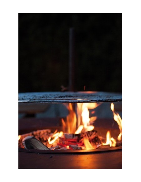 Feuerschalen Feuerstelle Circle Komplett Set inkl. Schwenk-Grill und Bänken- Garten Grillstelle Dieser großer Grillpatz für Zuha