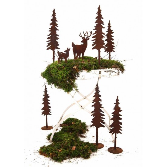 Deko Landschaft mit Hirsch und Bäume