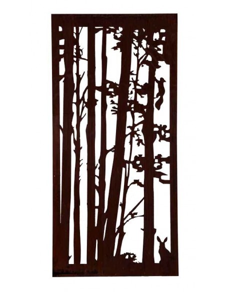 Paravent mit Waldszene - kreative Gartenabtrennung Paravent mit Waldszene - kreative Gartenabtrennung