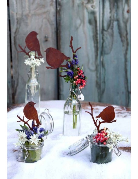 Frühlingsdeko für drinnen Vogel auf Ast verschiedene Varianten