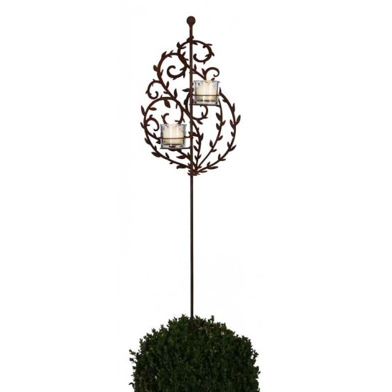 Deko Gartenstecker Ranke mit Teelichthalter 