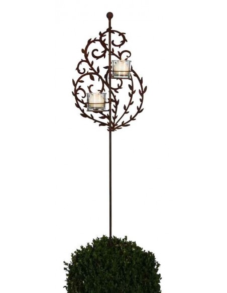 Deko Gartenstecker Ranke mit Teelichthalter 