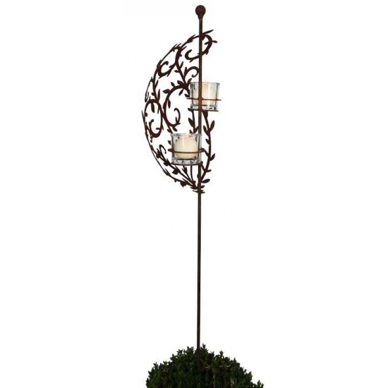 Deko Gartenstecker Ranke mit Teelichthalter 