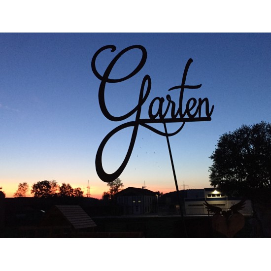 Rost Schriftzug "Garten" Gartenstecker groß Rost günstig