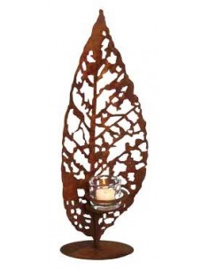 Windlichthalter Motiv Blatt Höhhe 55cm - Toller Schattenwerfer