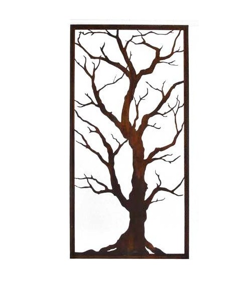 Sichtschutzwand Raumteiler mit Äste ohne Blätter