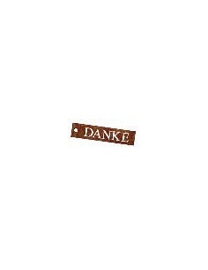 kleines Danke Schild Breite 2 cm - Länge 9,5 cm zum Aufhängen