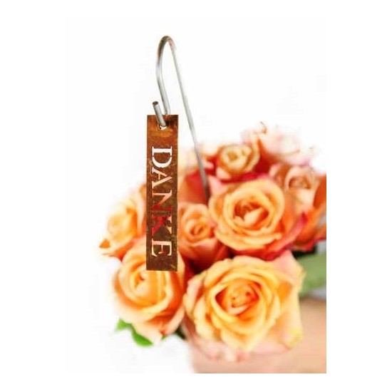 kleines Danke Schild Breite 2 cm - Länge 9,5 cm zum Aufhängen