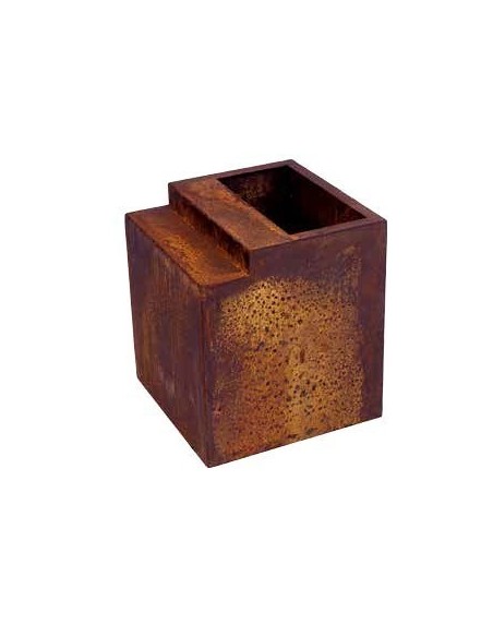 Edelrost Sitzbank Seite zum Bepflanzen -  Rostige Gartendeko