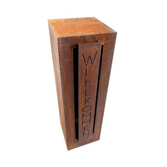 Moderne Deko Säule Willkommen für Hauseingänge 