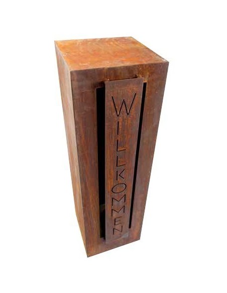 Moderne Deko Säule Willkommen für Hauseingänge 