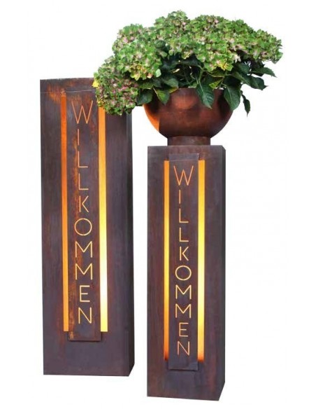 Moderne Deko Säule Willkommen für Hauseingänge 