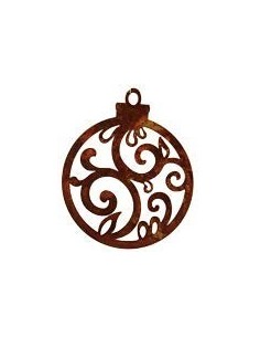 Christbaumkugel, Barockornament, Edelrostdeko 2