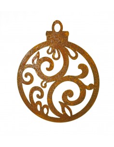 Christbaumkugel, Barockornament, Edelrostdeko