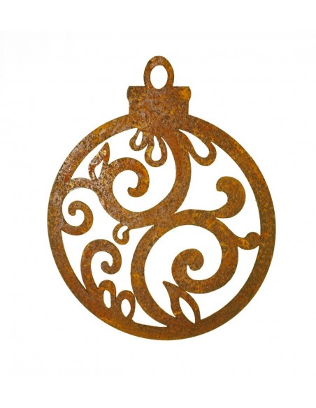 Christbaumkugel, Barockornanent, Edelrost