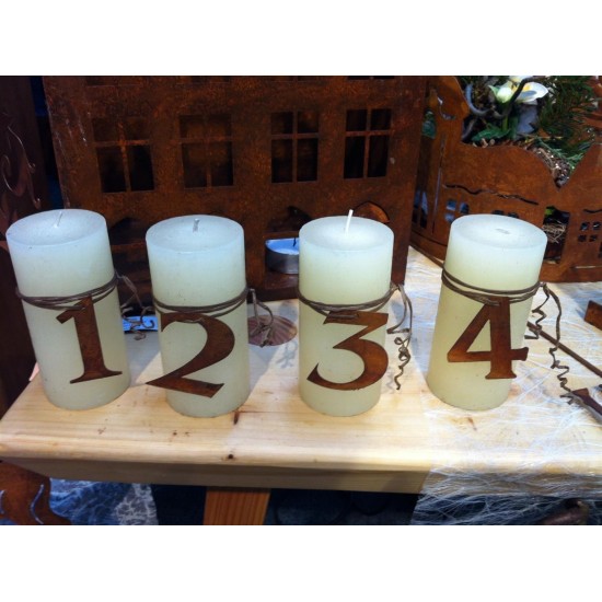 Kerzen dekorieren für Advent