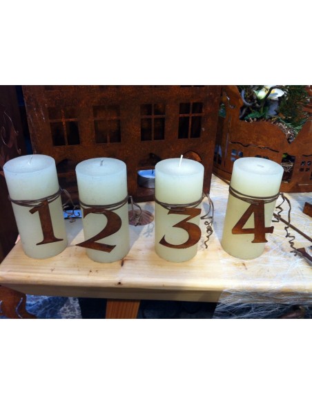 Kerzen dekorieren für Advent