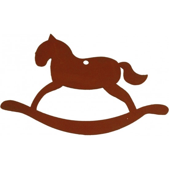 Schaukelpferd Silhuette Metall Rost
