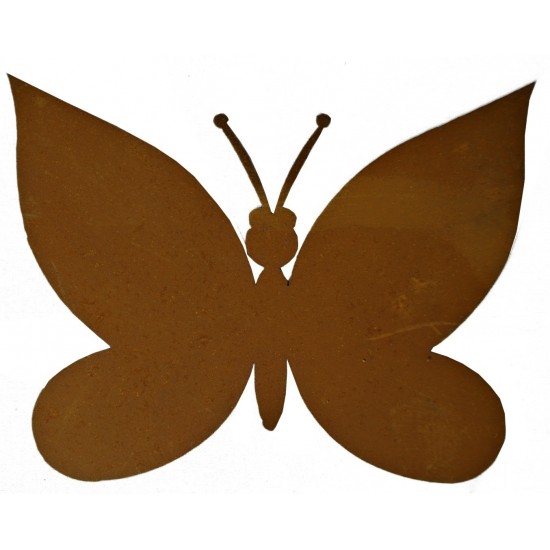 Schmetterling Dekoration aus Metall Rostig