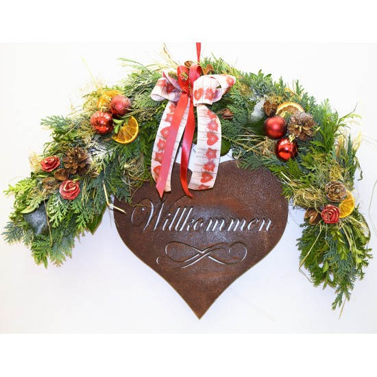 Herz "Willkommen" zum Schmücken für Ihre Haustür