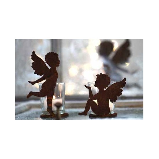 Putte klein stehnd, vorne an der Platte Höhe 13 cm für Ihre Weihnachtsdekoration