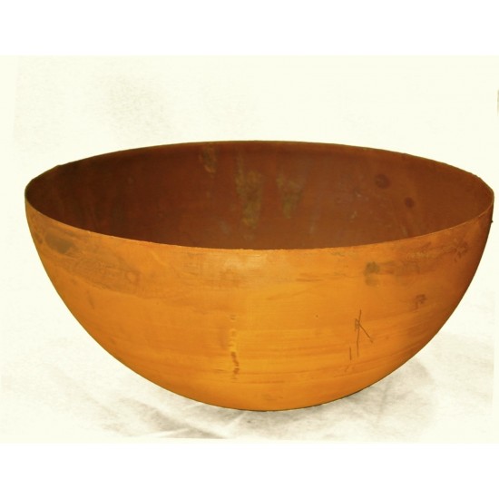 Metall Halbkugel Rost Schale, Ø 25 cm Edelrost Dekoschale Halb Rund