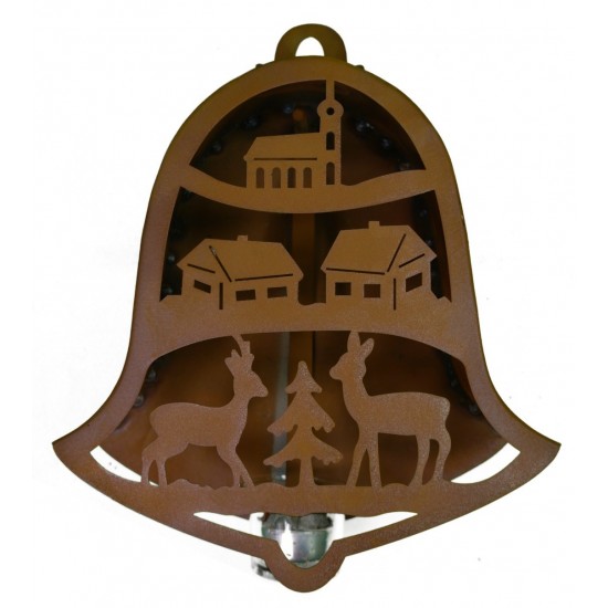 Glocke mit Teelicht 'Reh' Höhe 32 cm