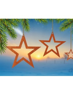 Christbaumschmuck-Set "Stern mit Ausschnitt"